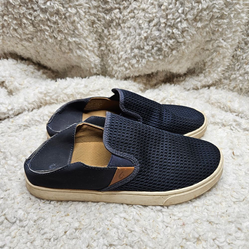 Olukai Pehuea Navy Blue Mesh Top Slip-on Flats sz 9